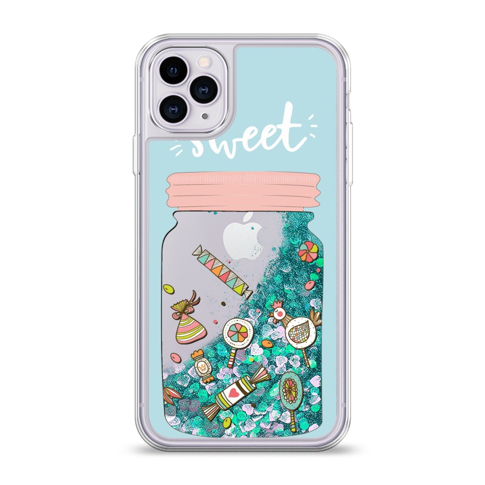 

Жидкий чехол с блестками "Конфетки в банке" на Apple iPhone 11 Pro, 12395-1