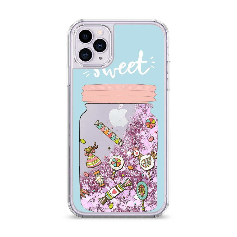 

Жидкий чехол с блестками "Конфетки в банке" на Apple iPhone 11 Pro Max, 12294-1