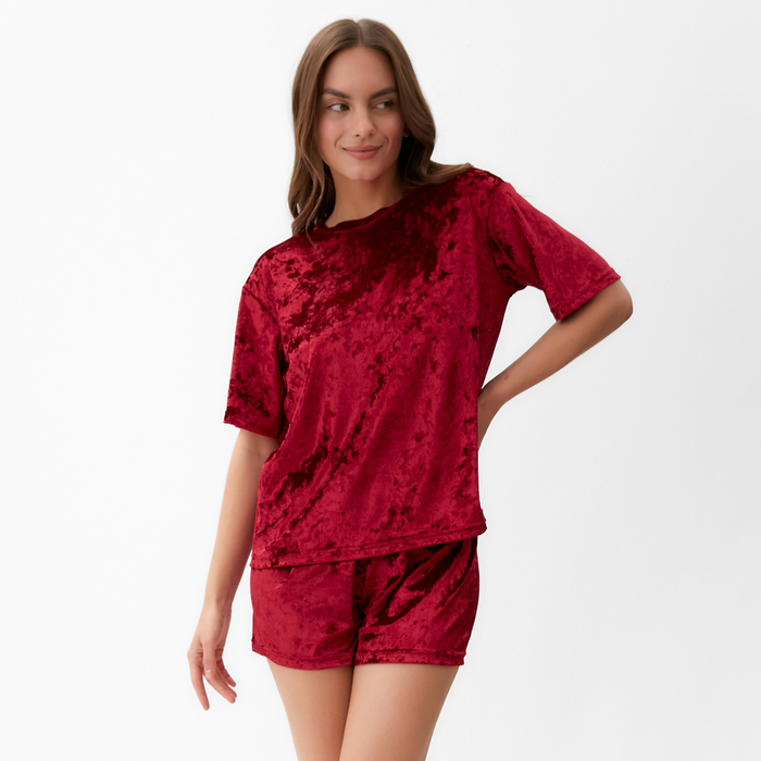 

Пижама женская KAFTAN 10390071 бордовая 44-46 RU, Бордовый, 10390071