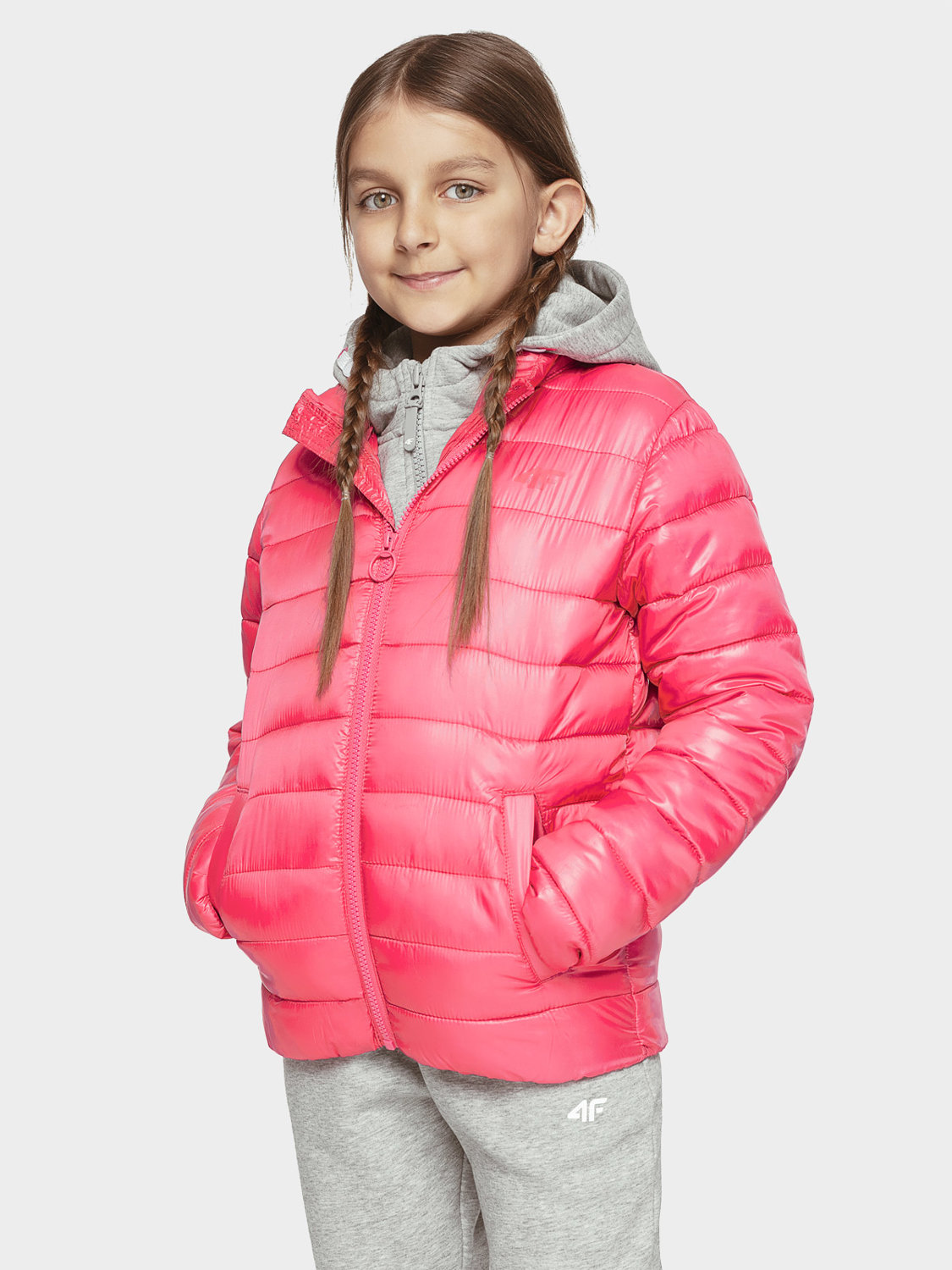 фото Куртка 4f girl's jacket hjl21-jkudp001-53s цв.розовый р. 140