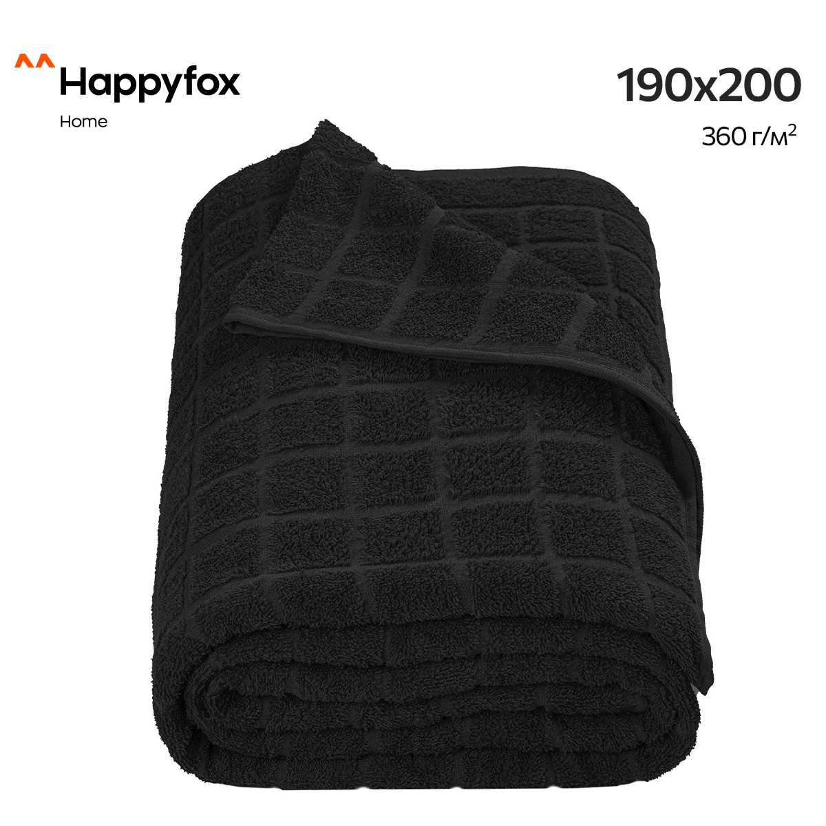 Простыня Happy Fox Home HFTG0265 черный 190Х200 2900₽