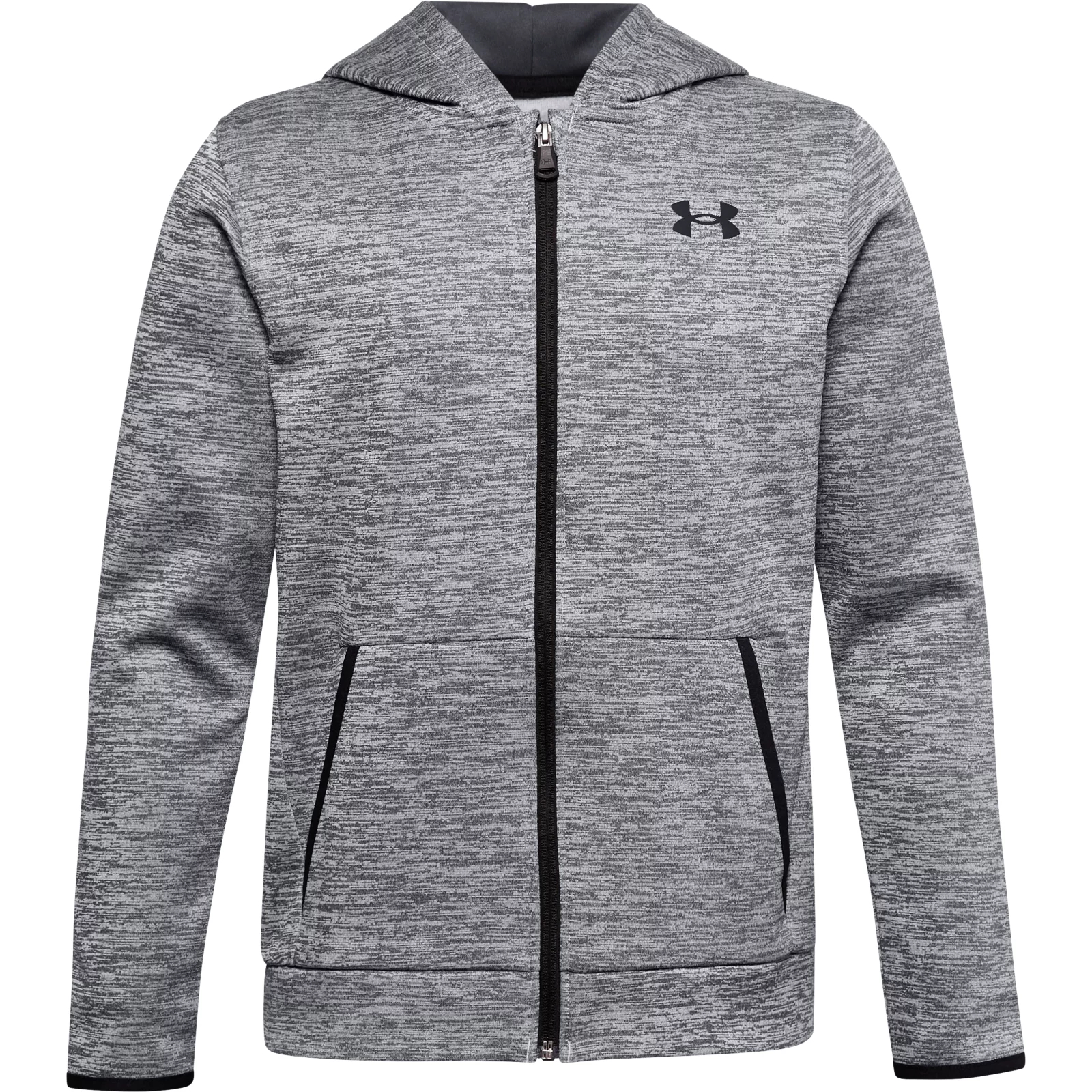 фото Толстовка under armour fleece fz 1357605-014 цв.серый р. yxl