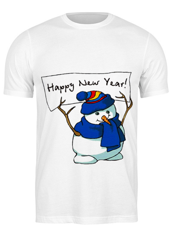 

Футболка мужская Printio Happy new year! bag белая L, Белый, Happy new year! bag