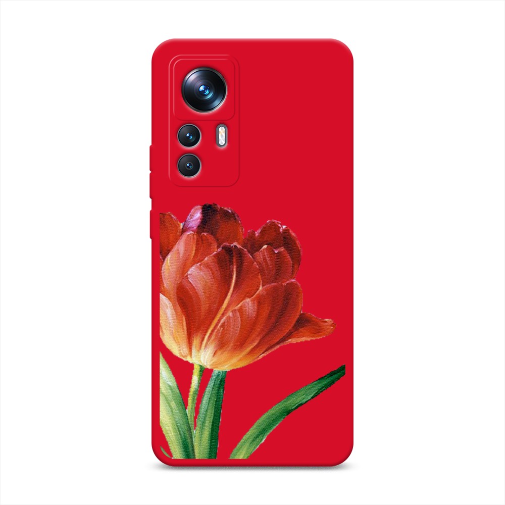 

Чехол Awog на Xiaomi 12T Pro "Красный тюльпан", Оранжевый;зеленый, 315753-1
