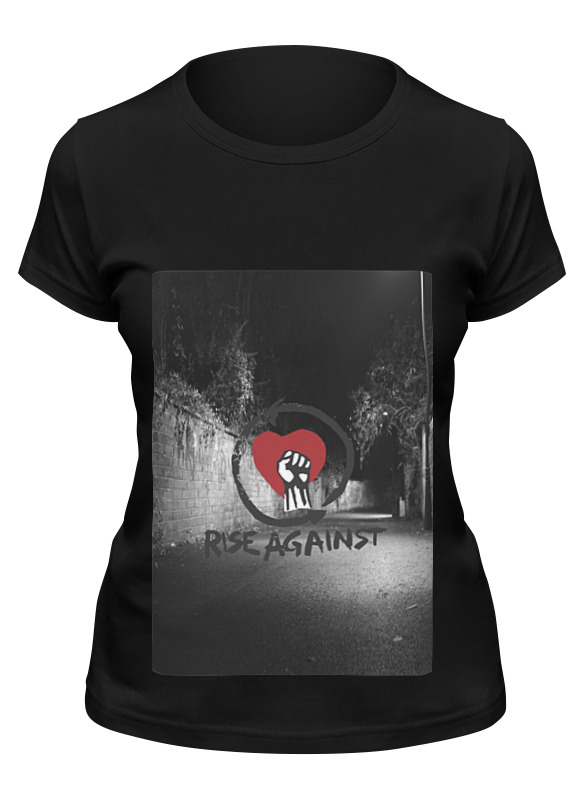 

Футболка женская Printio Rise against - logo черная M, Черный, Rise against - logo