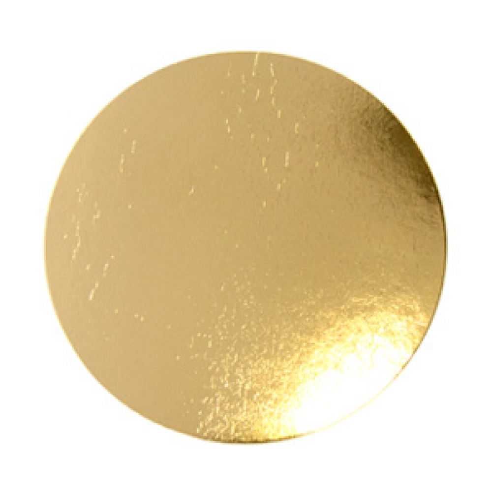 Подложка ДИСК картон круглая золото (d 360 мм, 1 мм) пакет  100 шт.