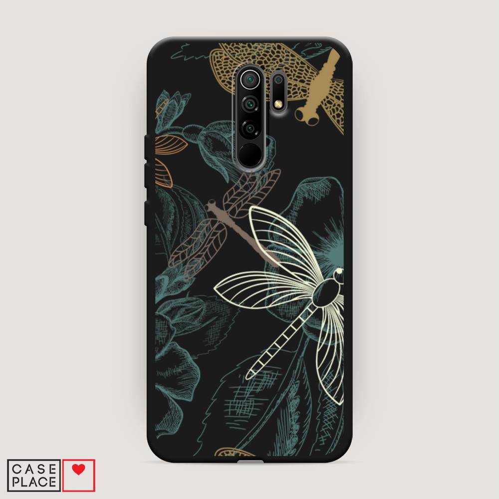 

Чехол Awog на Xiaomi Redmi 9 "Тени стрекоз", Разноцветный, 38352-1