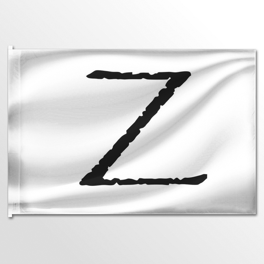 

Флаг ЦТП ФЕНИКС Z за победу мирный на белом фоне 135x90 см, 8226-135x90