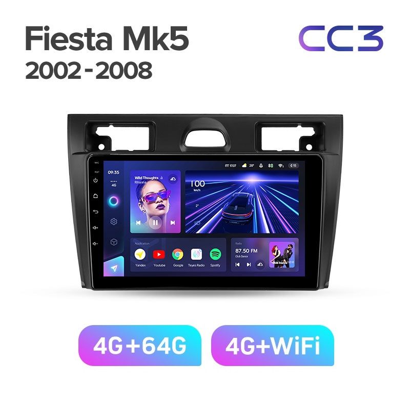 Магнитола TEYES FORD FIESTA 2002-2008 г CC3 464ГБ 3489000₽