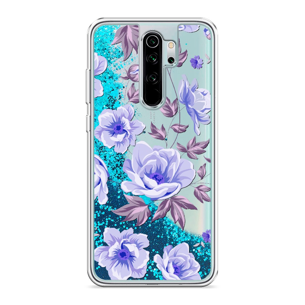 фото Жидкий чехол с блестками "цветочная фантазия 1" на xiaomi redmi note 8 pro awog
