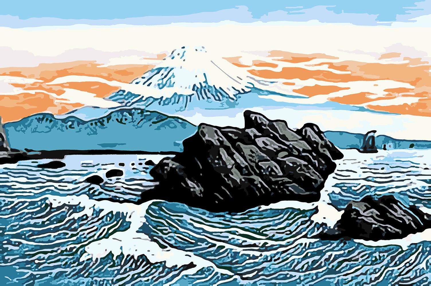 

Картина по номерам Красиво Красим Фудзияма с пляжа Окицу, 50 х 60 см, Фудзияма с пляжа Окицу