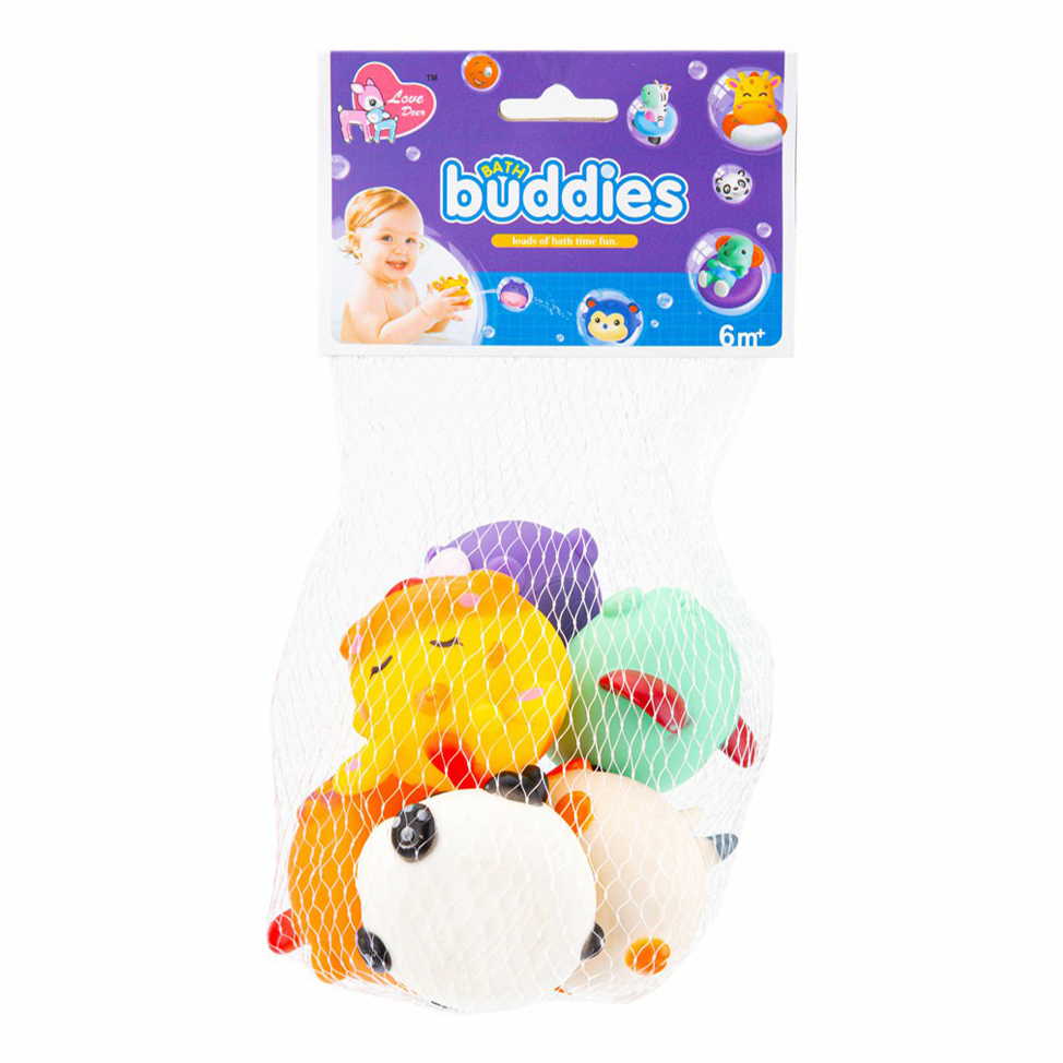 

Игрушки для ванной Yako Toys Животные брызгалки-пищалки 6 шт, Разноцветный