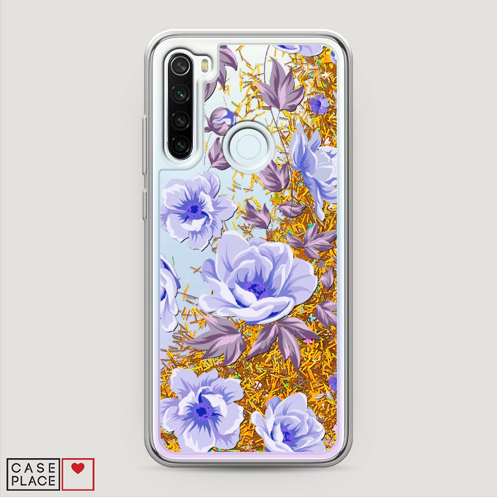 фото Жидкий чехол с блестками "цветочная фантазия 1" на xiaomi redmi note 8t awog