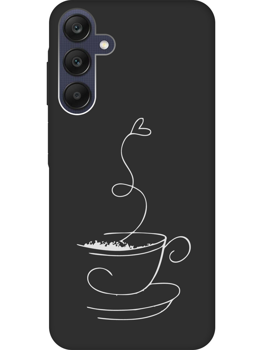 

Силиконовый чехол на Samsung Galaxy A25 с рисунком "Coffee Love W" Soft Touch черный, Черный;белый, 20012135