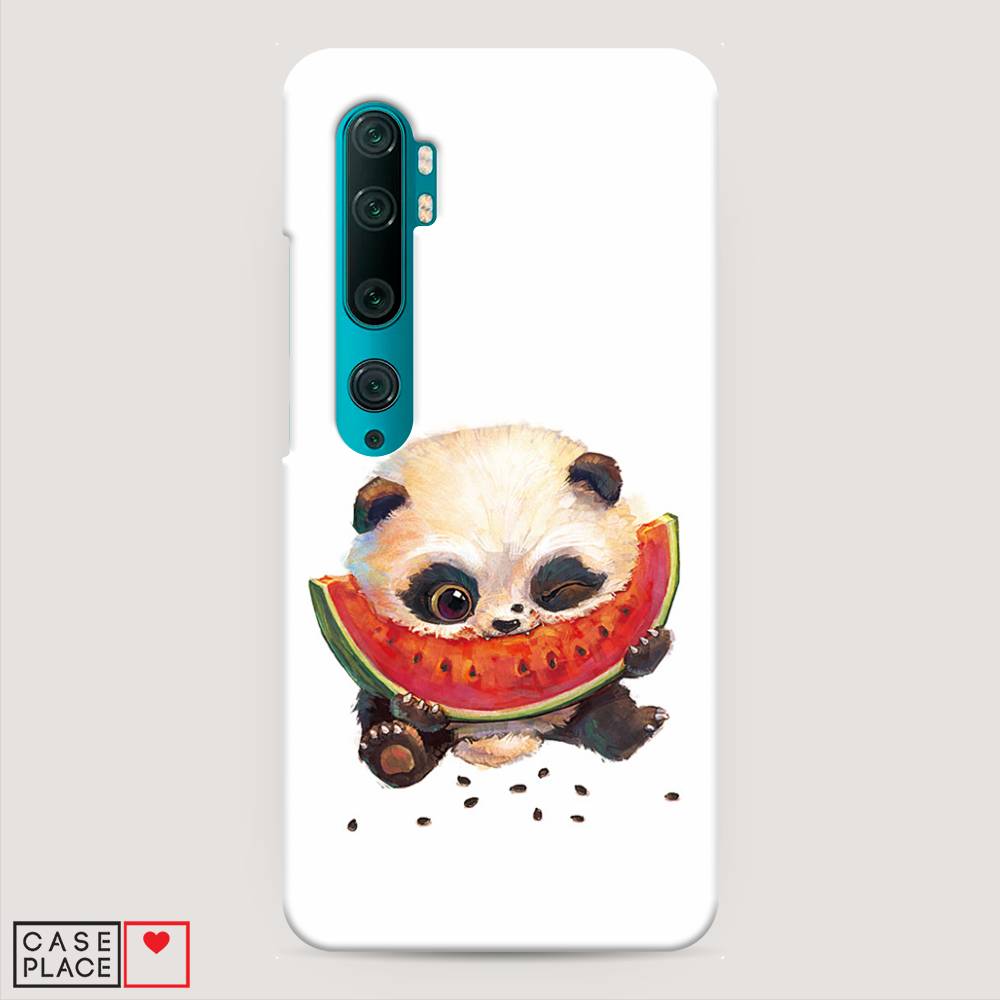

Пластиковый чехол "Малыш панды с арбузом" на Xiaomi Mi Note 10, 37320-1
