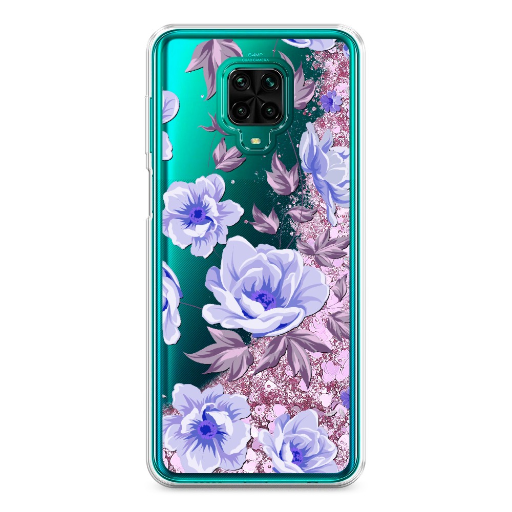 фото Жидкий чехол с блестками "цветочная фантазия 1" на xiaomi redmi note 9 pro awog