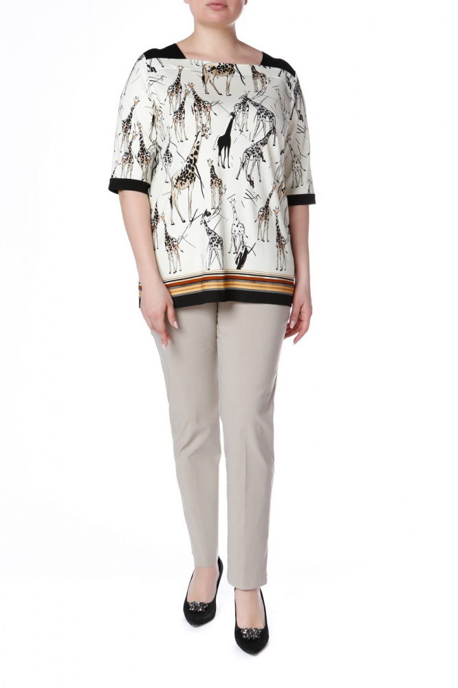 

Блуза женская DONNE DA SOGNO 21D1035 бежевая 46, 21D1035