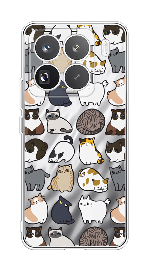 

Чехол на Xiaomi 15 Pro "Милые котики", Прозрачный;белый;серый, 323750-1