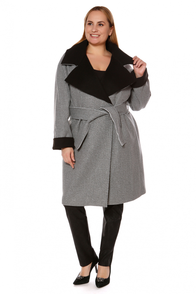 

Пальто женское DONNE DA SOGNO 21D1254 серое 52, 21D1254