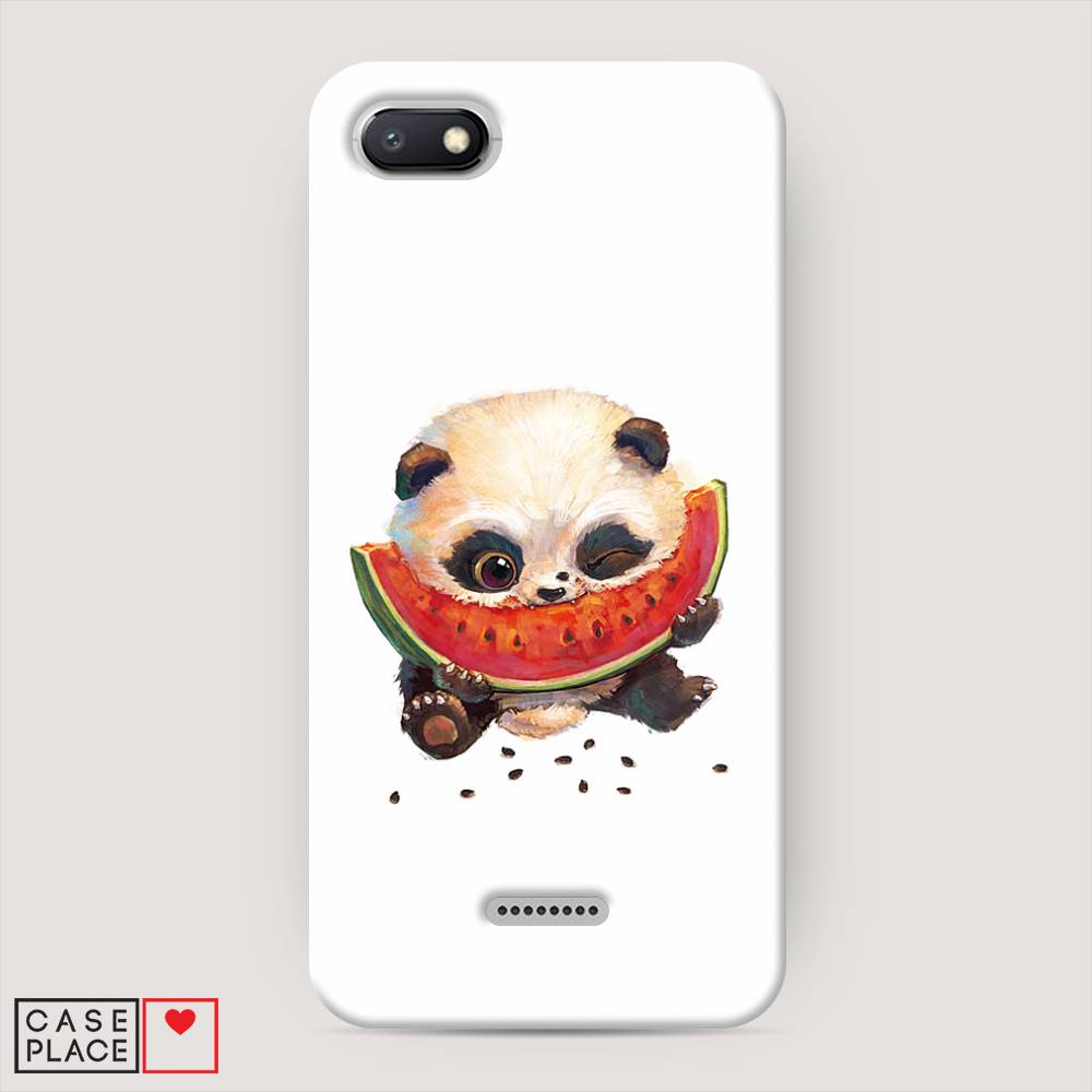 

Пластиковый чехол "Малыш панды с арбузом" на Xiaomi Redmi 6A, 34120-1