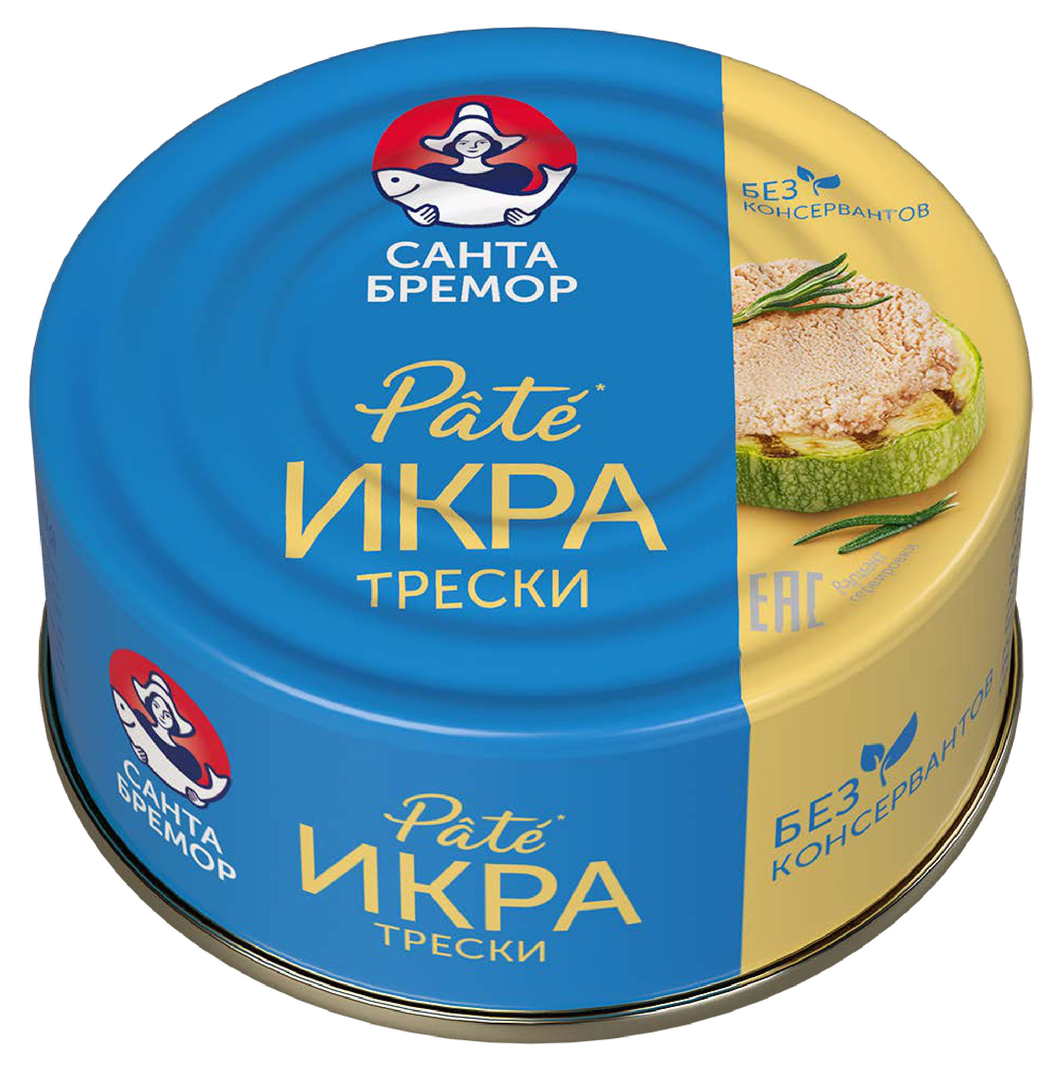 Икра Санта Бремор pate трески деликатесная 90 г