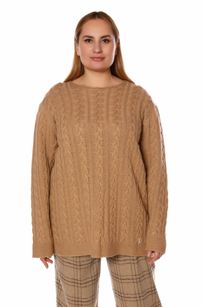 

Джемпер женский DONNE DA SOGNO 21D1356_39 коричневый 50, 21D1356_39