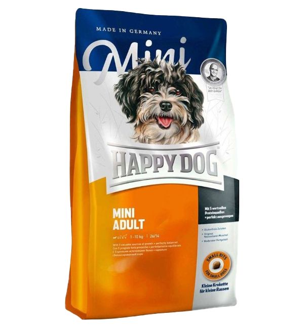 

Сухой корм для собак мелких пород Happy Dog Adult Mini весом до десяти килограмм 4 кг