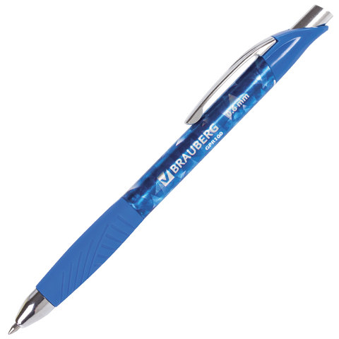 

Ручка гелевая автоматическая с грипом BRAUBERG "Jet Gel", СИНЯЯ, печать, узел 0,6