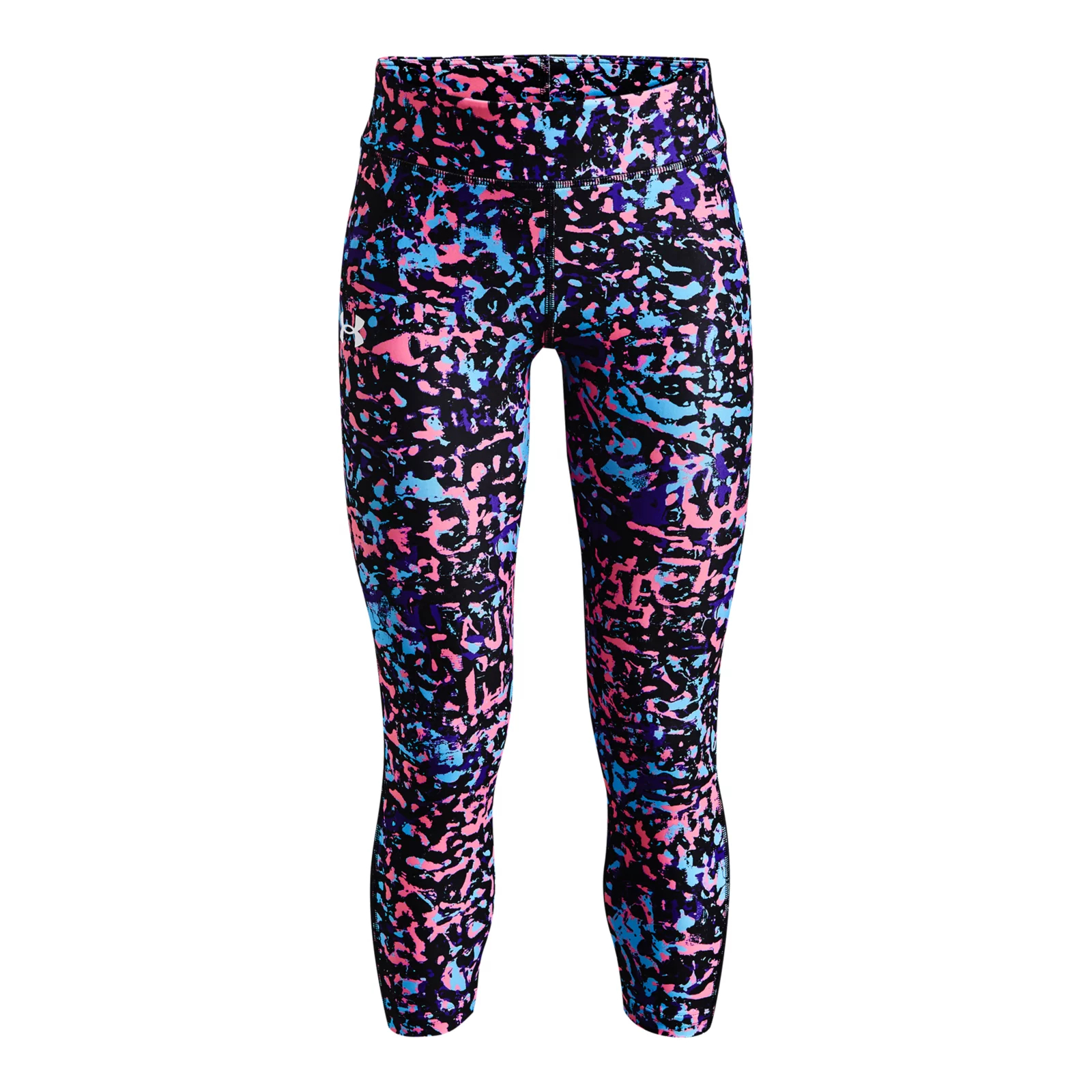 Укороченные леггинсы Under Armour Hg Printed Ankle Crop 1361239-002 цв.черный р. YLG