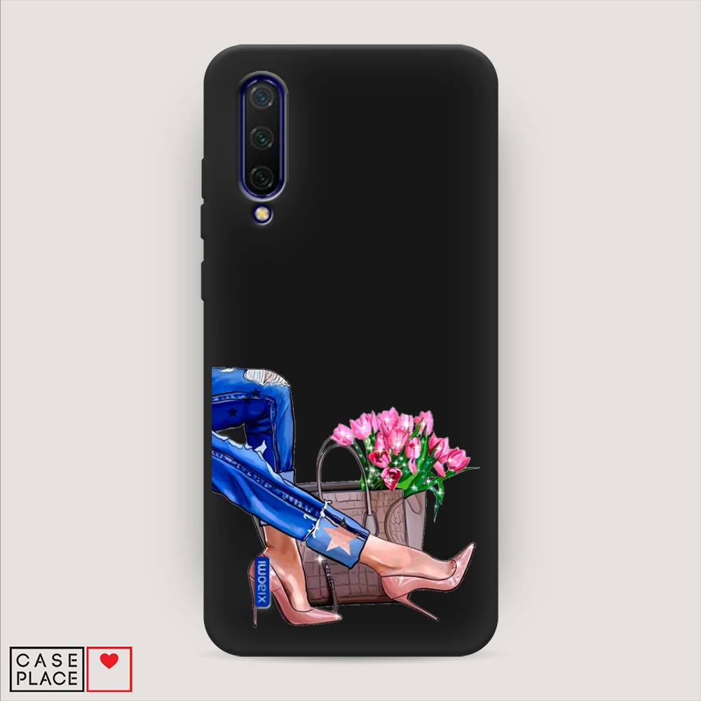 фото Матовый силиконовый чехол "каблучки" на xiaomi mi 9 lite awog