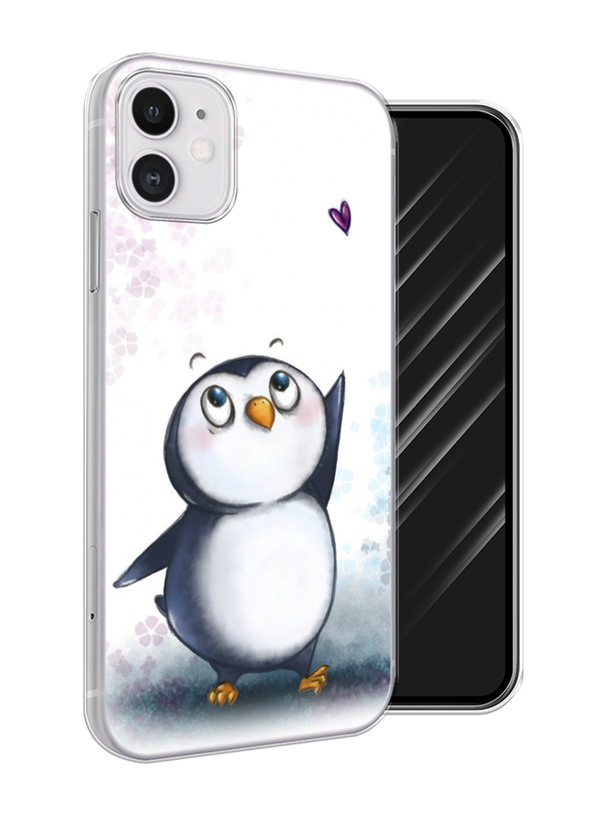 

Чехол Awog на Apple iPhone 11 / Айфон 11 "Пингвин и сердечко", Разноцветный, 12150-1
