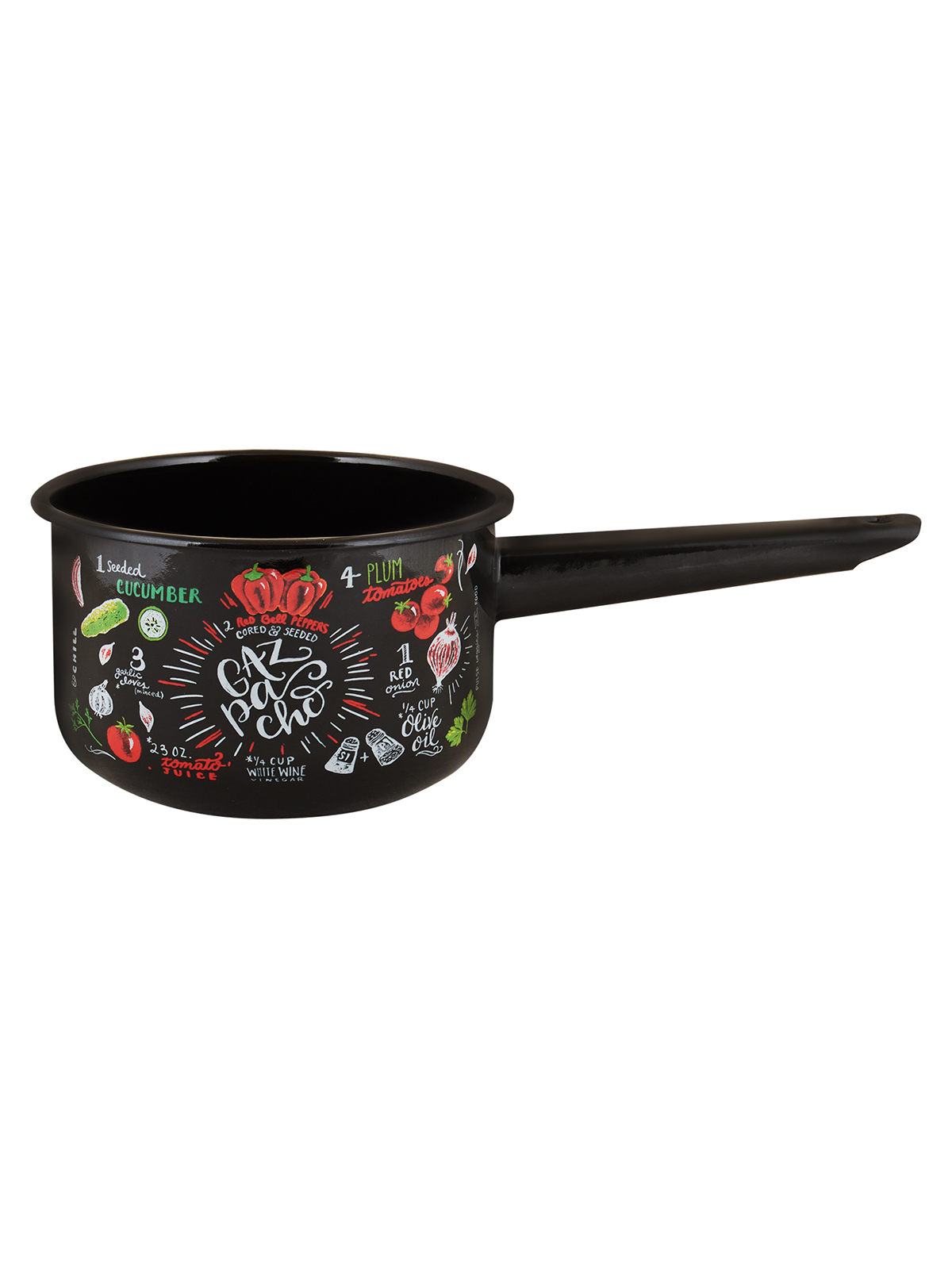 

Ковш кухонный Appetite Gazpacho, эмалированный, 1,5 л, Черный