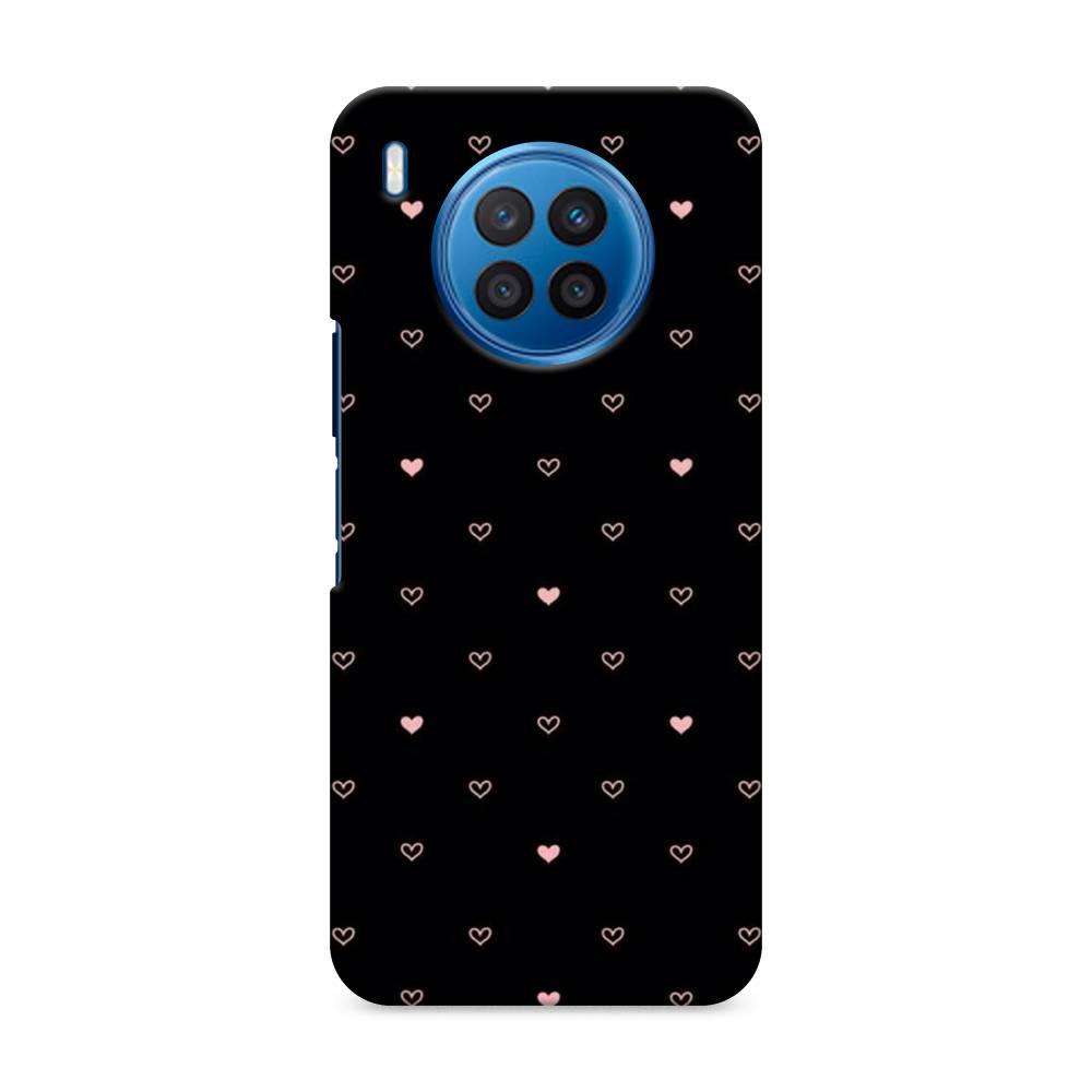 

Чехол Awog "Черный фон и сердечки" для Huawei Nova 8i, 6106320-2