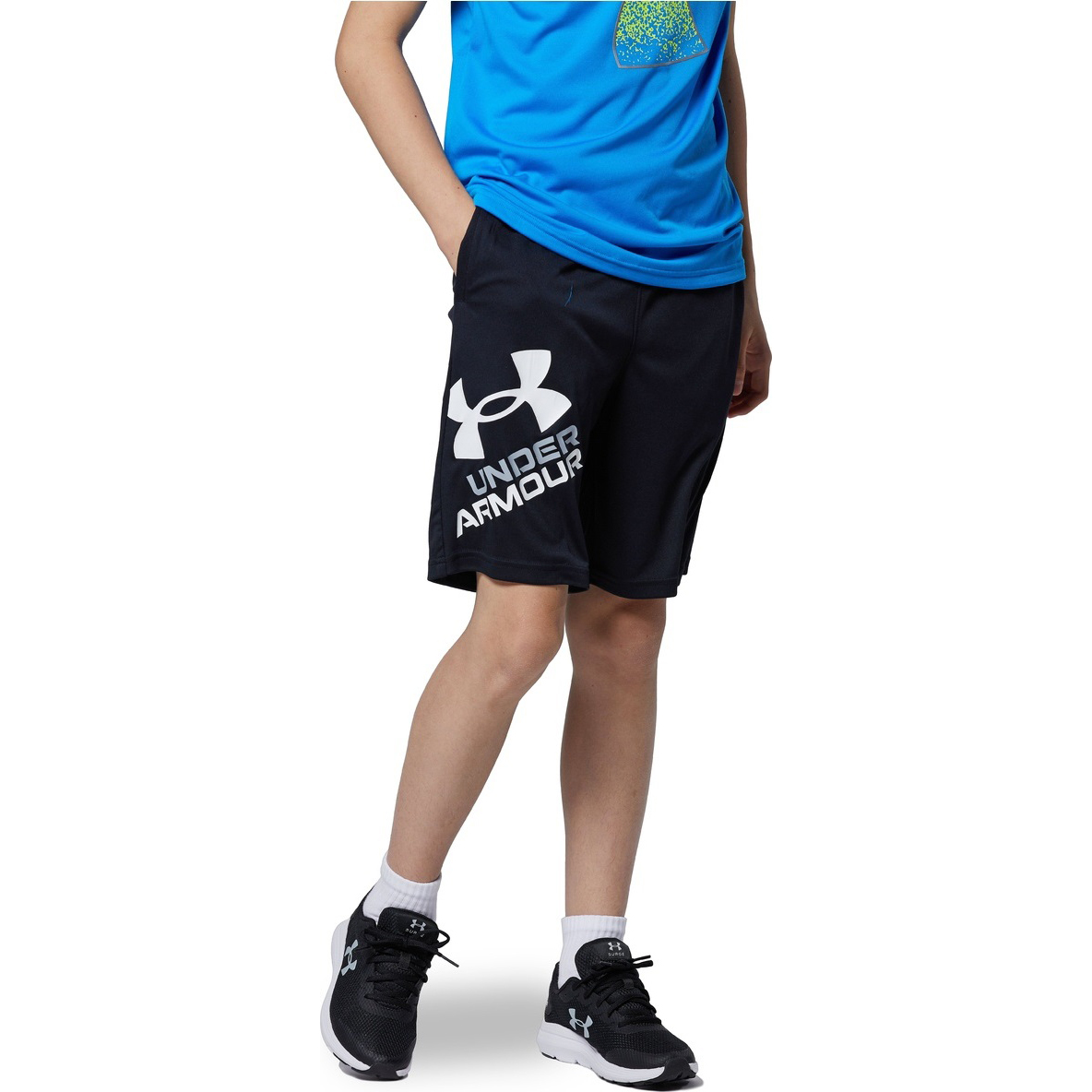 фото Шорты under armour prototype 2.0 logo shorts 1361817-001 цв.черный р. yxl