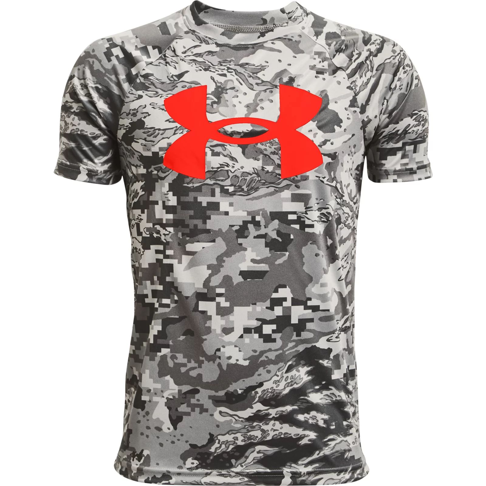 

Футболка Under Armour Tech BL Printed SS 1363278-066 цв.серый р. YLG, 1363278-066