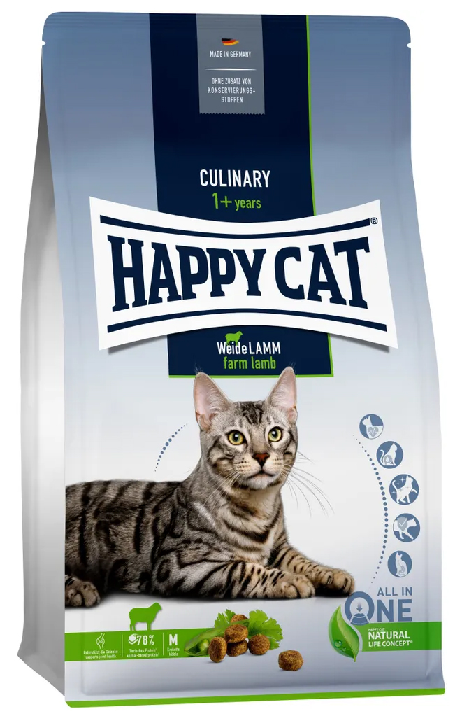 

Сухой корм для кошек Happy Cat Culinary Adult пастбищный ягненок, 1,3 кг