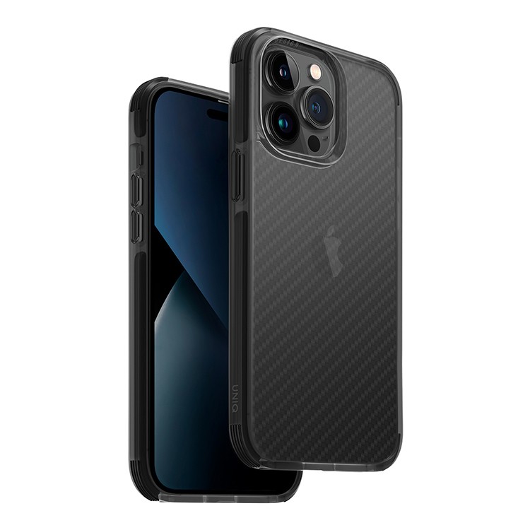 

Чехол Uniq Combat Aramid effect Smoke для iPhone 14 Pro Max чёрный, Черный