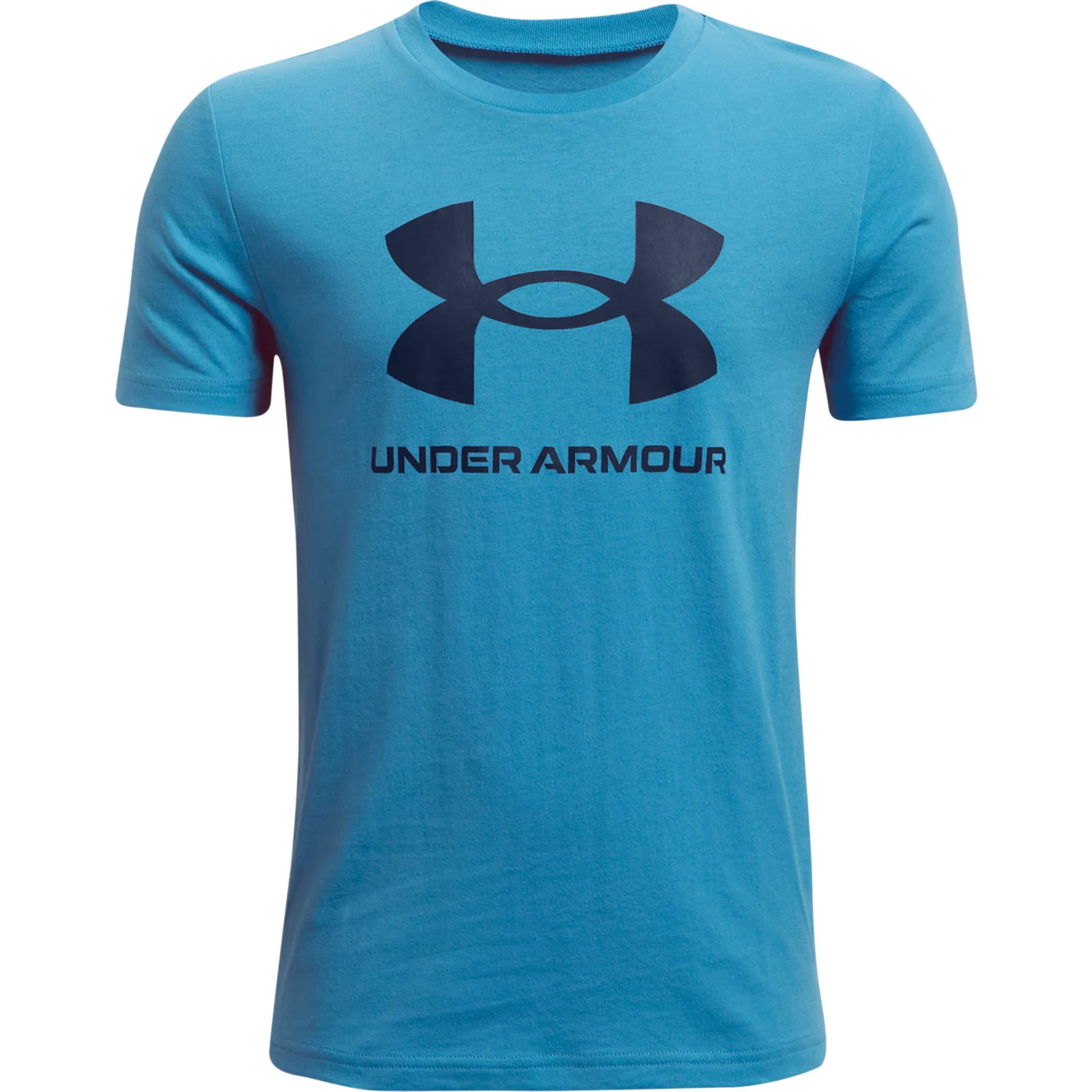 фото Футболка under armour sportstyle logo ss 1363282-422 цв.синий р. ymd