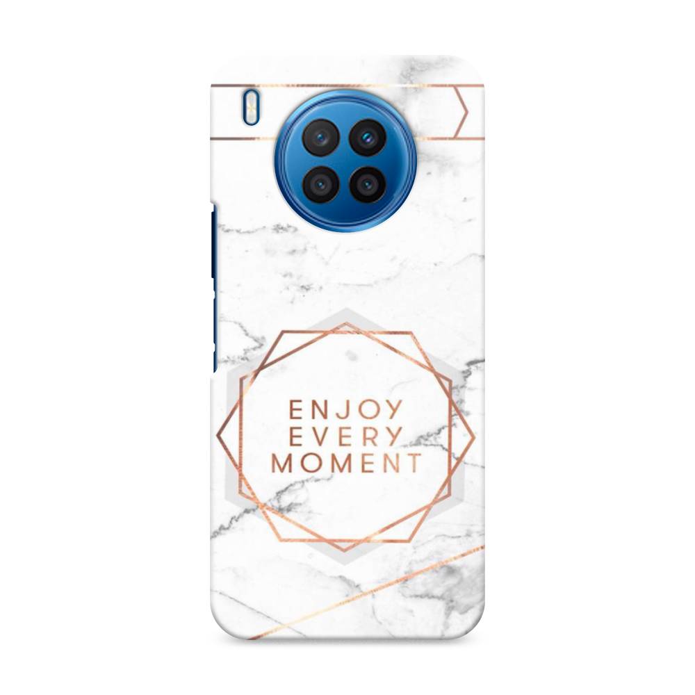 фото Чехол awog "enjoy every moment мрамор" для huawei nova 8i