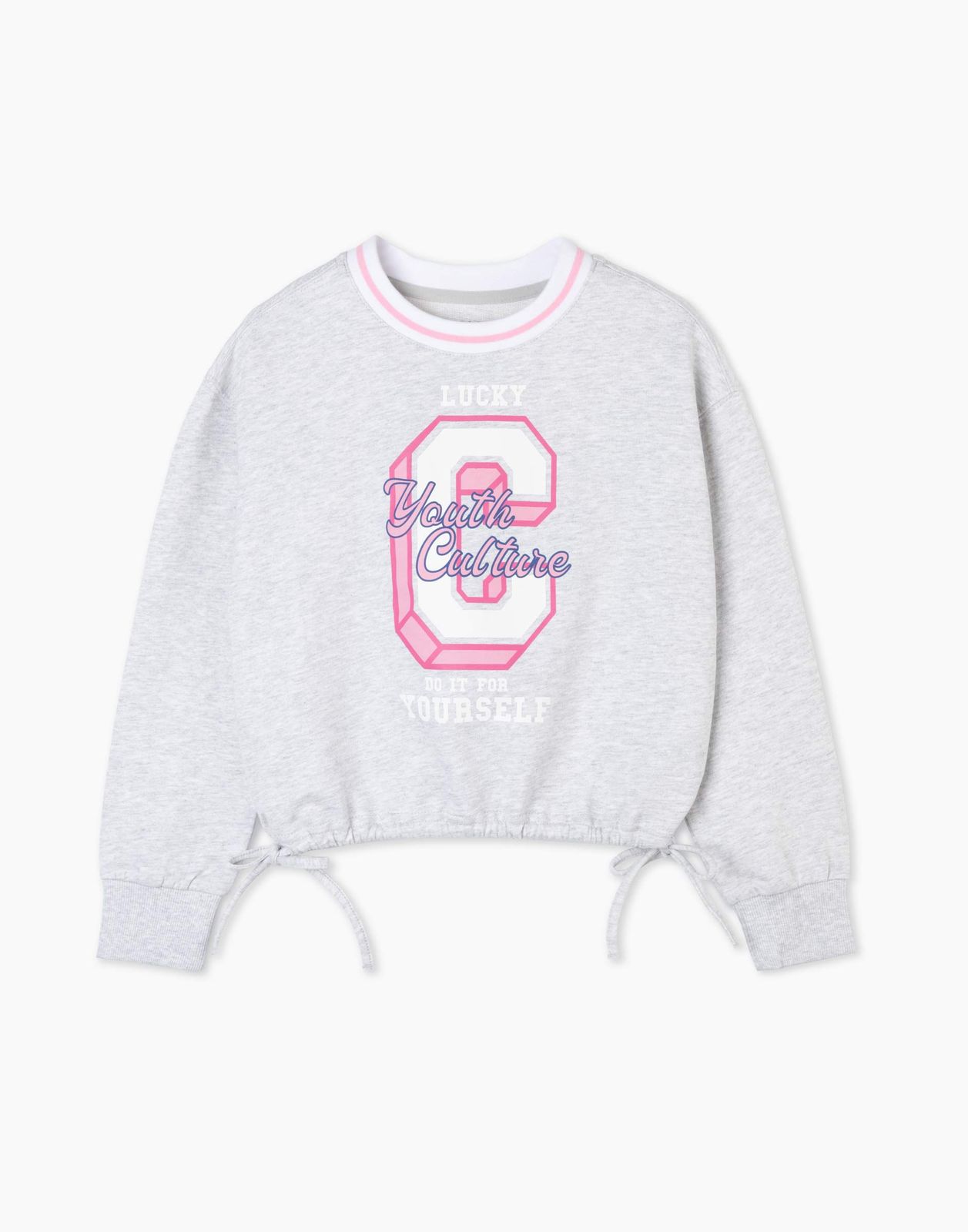 

Свитшот для девочки Gloria Jeans GAC022662 серый меланж 6-8л/128, GAC022662