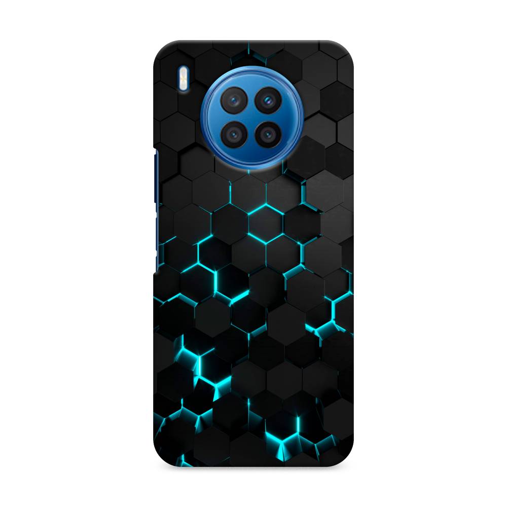 фото Чехол awog "соты бирюзовые" для huawei nova 8i