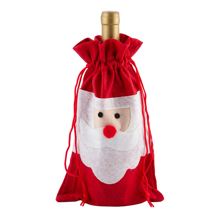 Мешок для бутылки 18 х 30 см Волшебная Страна Новогодний красный 244₽