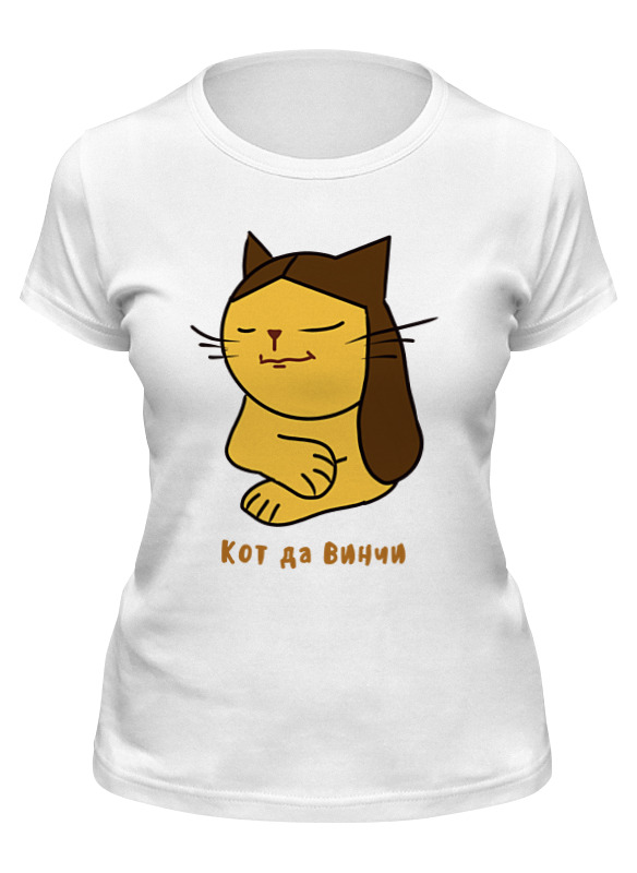 

Футболка женская Printio Кот да винчи белая XL, Белый, Кот да винчи