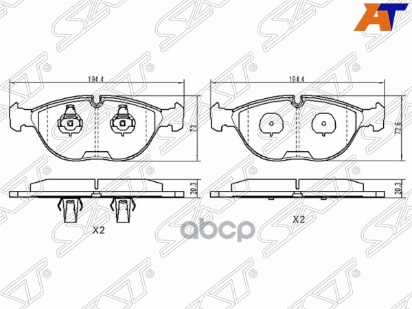 

Колодки тормозные перед MERCEDES C-CLASS W202/S202/ E-CLASS W210/W211/S210/S211/ S-CL SAT