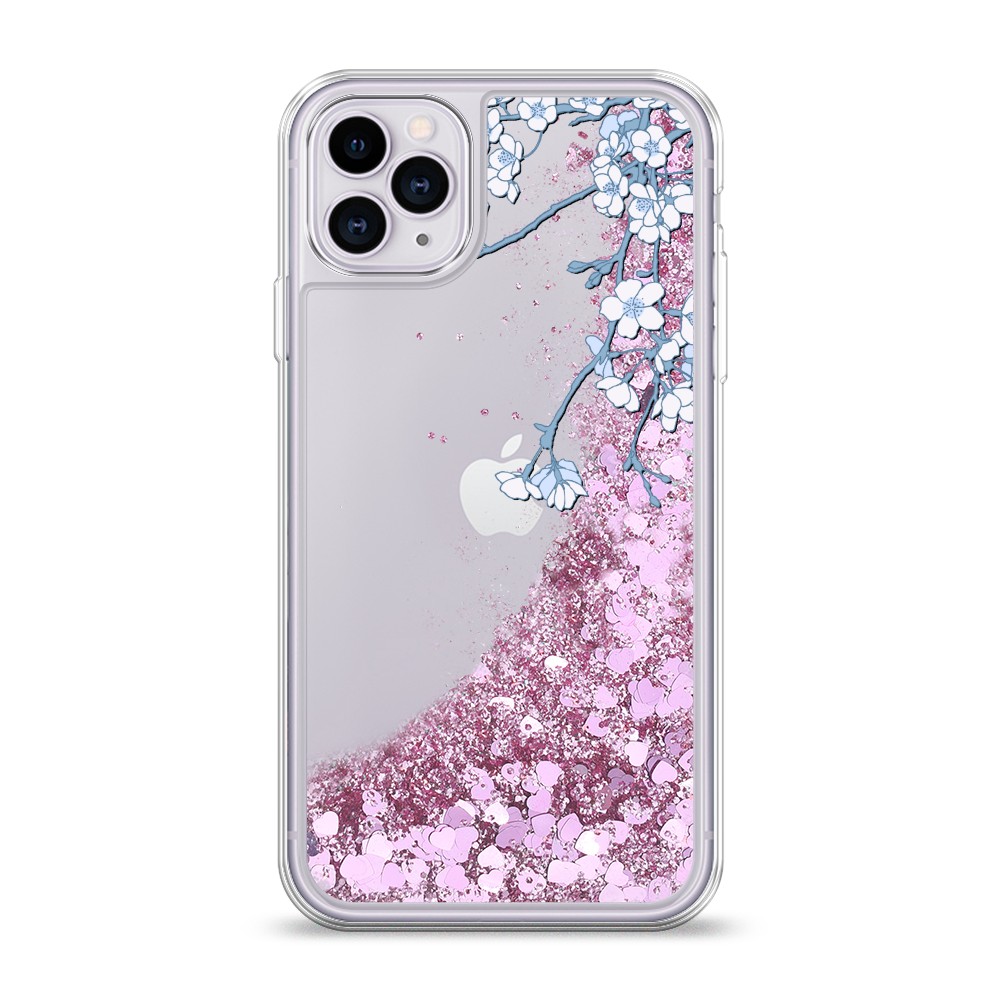 

Жидкий чехол с блестками "Цветочная фантазия 3" на Apple iPhone 11 Pro, 12394-1