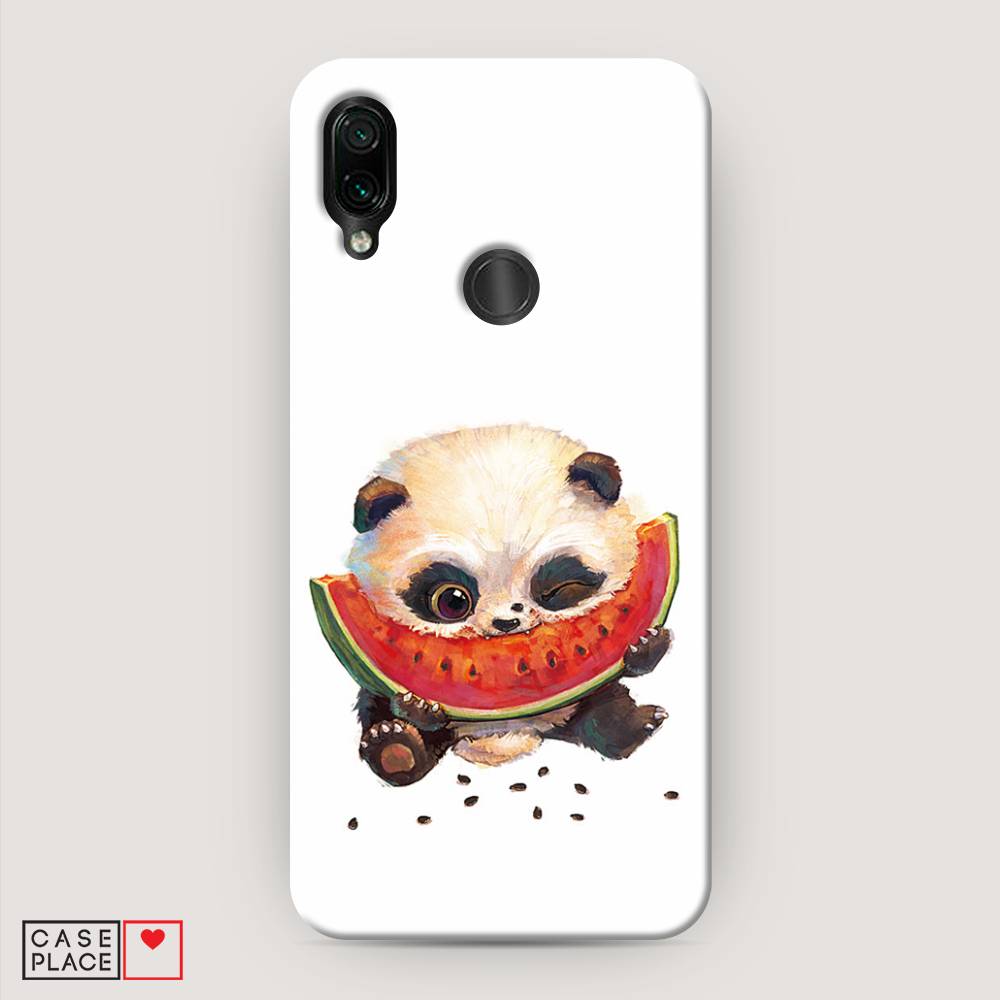 

Пластиковый чехол "Малыш панды с арбузом" на Xiaomi Redmi 7, 35020-1