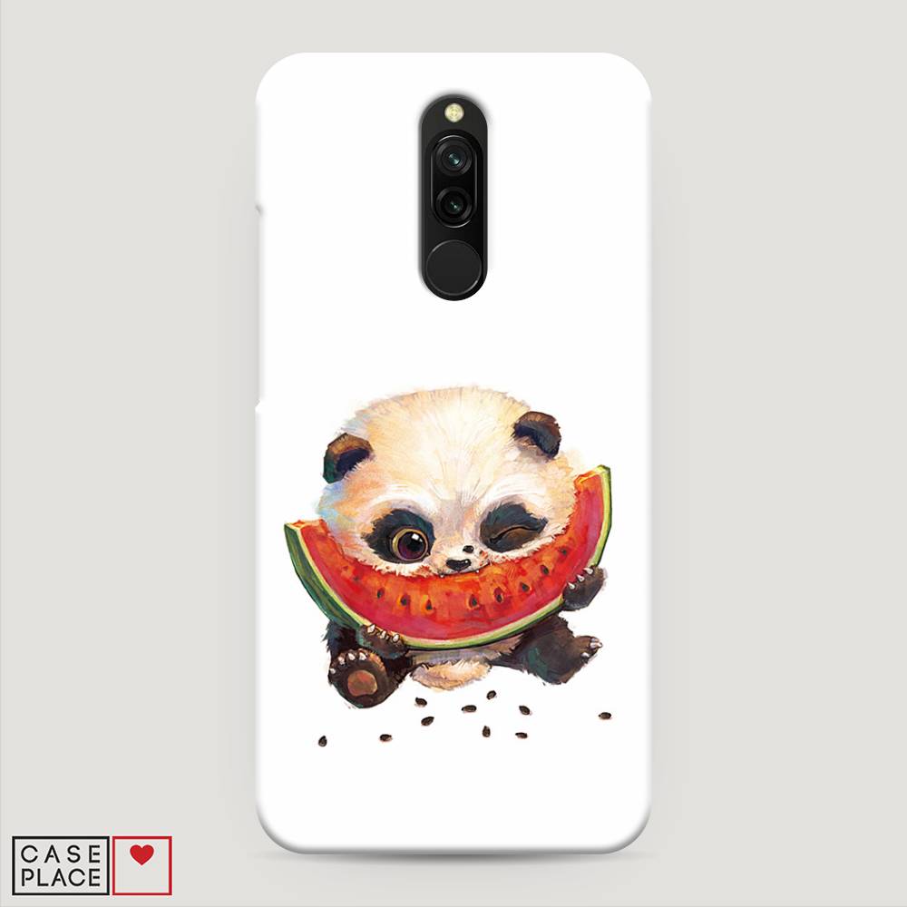 

Пластиковый чехол "Малыш панды с арбузом" на Xiaomi Redmi 8, 37120-1