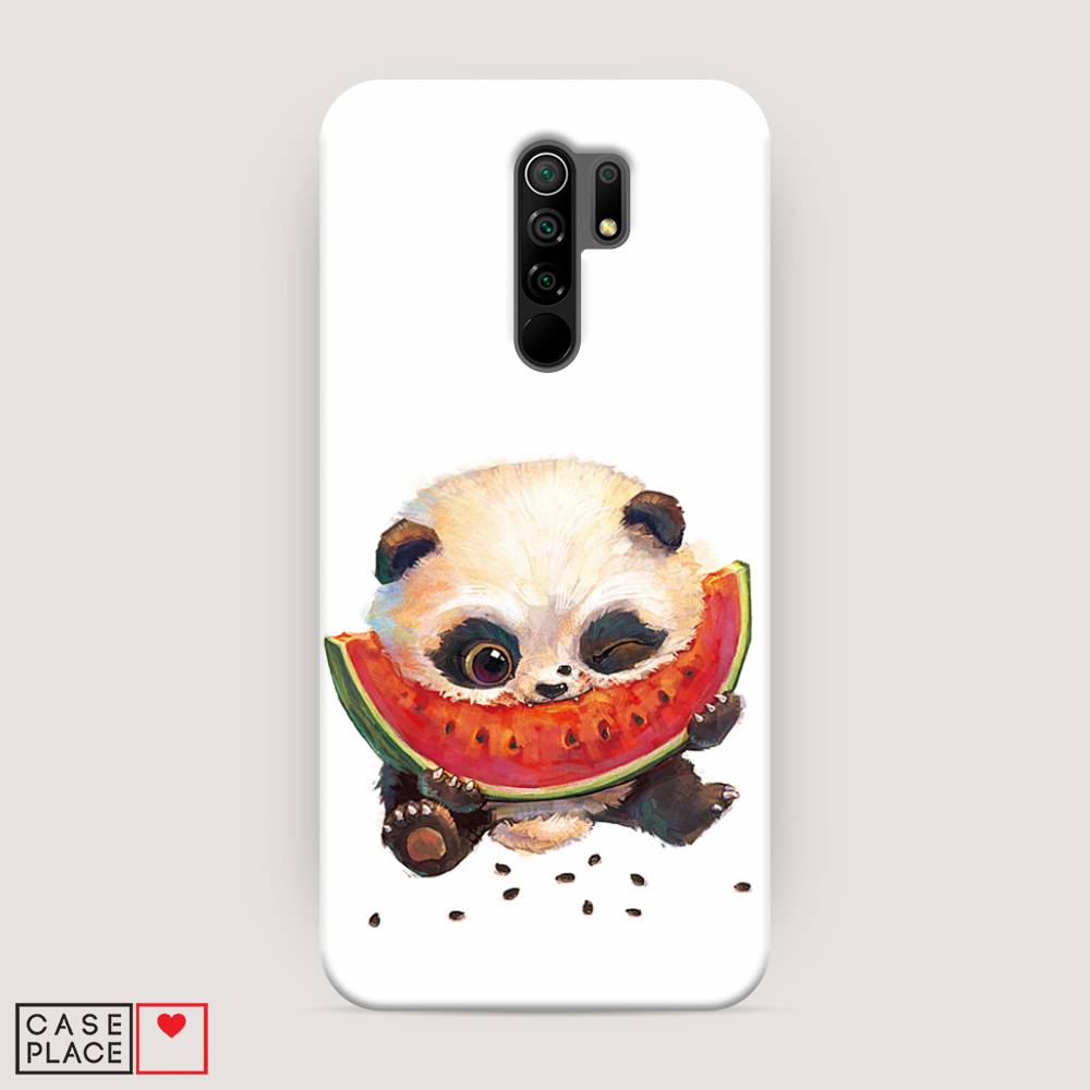 

Пластиковый чехол "Малыш панды с арбузом" на Xiaomi Redmi 9, 38320-1