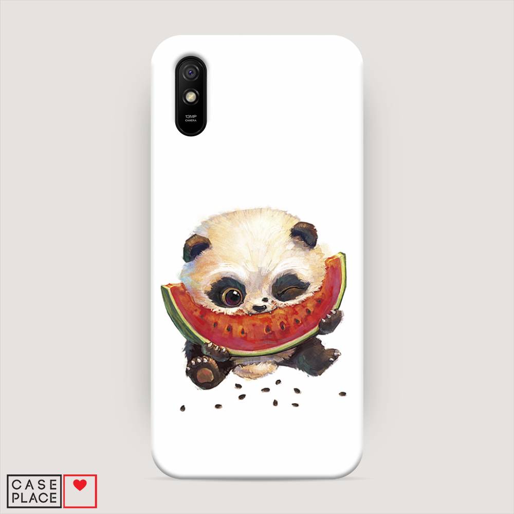 

Пластиковый чехол "Малыш панды с арбузом" на Xiaomi Redmi 9A, 38920-1