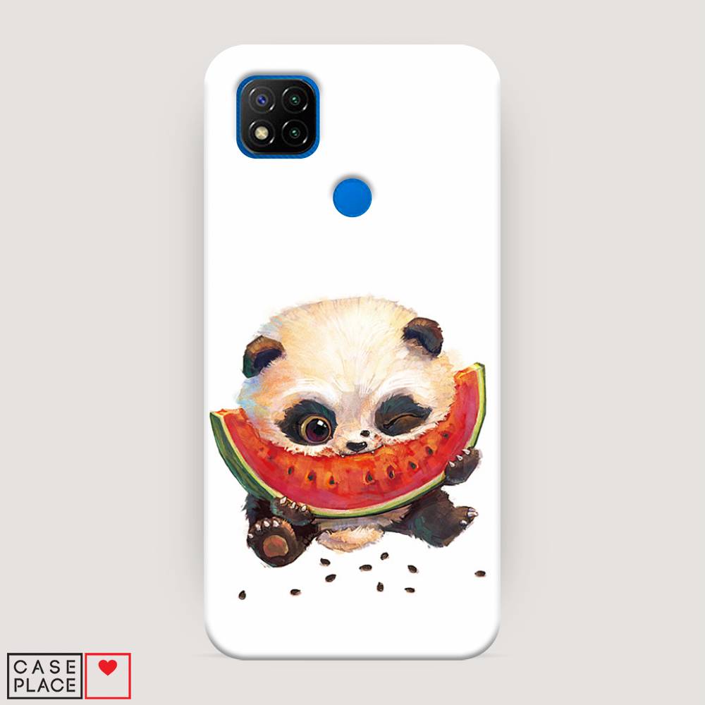

Пластиковый чехол "Малыш панды с арбузом" на Xiaomi Redmi 9C, 39020-1